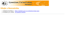 Tablet Screenshot of mail.gym-ul.cz